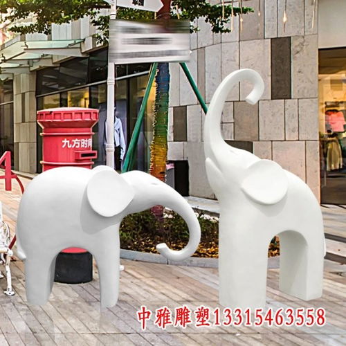 大型玻璃鋼動(dòng)物大象雕塑 廣西樹(shù)脂大象雕塑定制廠家 中雅雕塑
